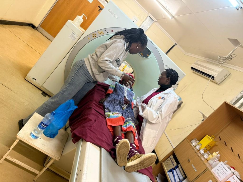 Helping a patient with throat cancer