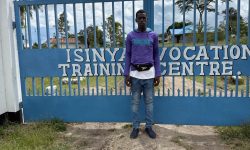 Paying his school fee Paying his school fee